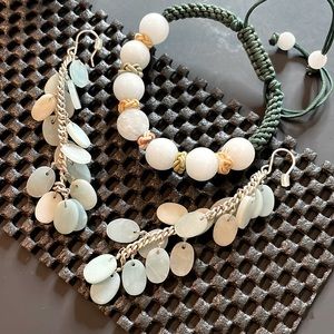 Vintage Aqua Oval Earrings